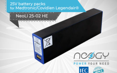 Packs de baterías disponibles para el respirador Medtronic